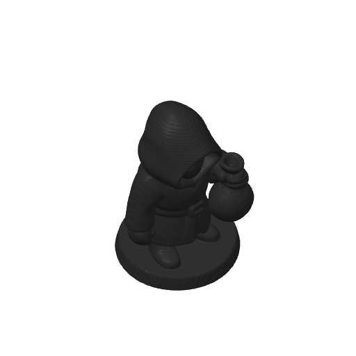 A 3MF file: the robber, ready to slice